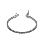 Kristal Taşlı Siyah  Su Yolu Bileklik  (Altın Kaplama)